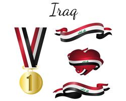 Cinta de la bandera de Iraq vector