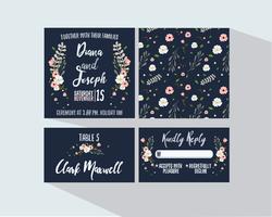 Set of Wedding Invitation vector