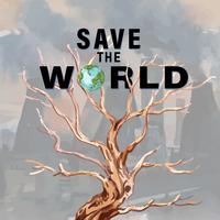 Save The World Calentamiento global Publicidad en redes sociales vector