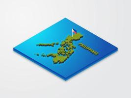 3D Isometric Map Of The Philippines