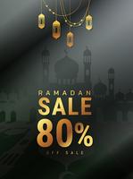 Diseño de banner de Ramadán Kareem vector