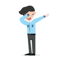 businessman showing dab movement vector