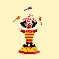 circus clown juggler vector