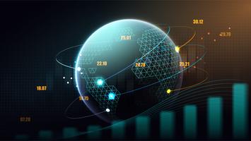 futuristic concept of global network vector