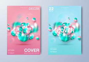 Electronic music posters  vector