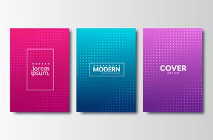 Set of backgrounds with trendy desig vector