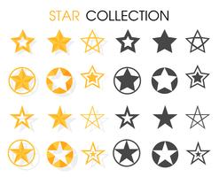 Star icon Various shapes For rewarding ratings. vector