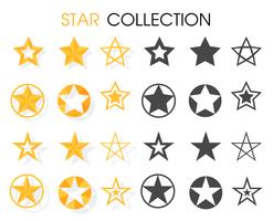 Star icon Various shapes For rewarding ratings. vector