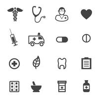 iconos de farmacia y medicina vector