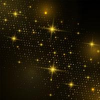 Abstract Gold square Halftone with glittering light on a modern black background vector