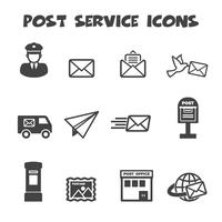 iconos de servicio postal vector