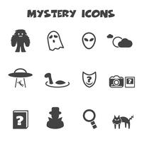 símbolo de los iconos de misterio vector