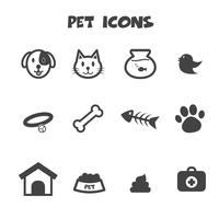 pet icons symbol vector