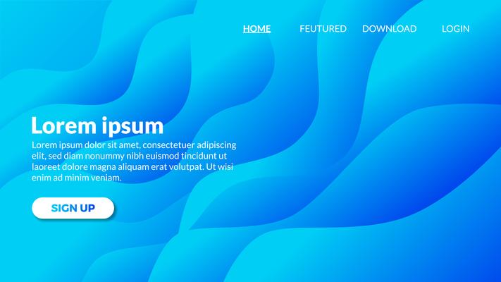 Abstract modern gradient blue wave background