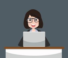 Business woman working concept vector