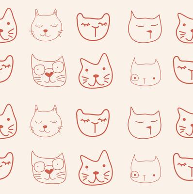 cat faces pattern