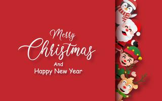  Merry Christmas and Happy New Year Card  vector