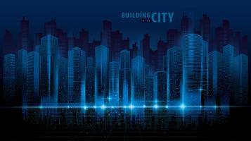 Abstract Futuristic City Scape  vector