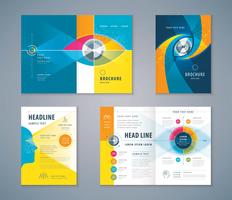 Colorful Abstract Eye Cover Book Design Set vector