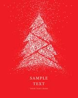 Christmas tree Glitter Snow Card  vector