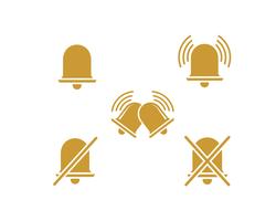 bell notification icon vector 