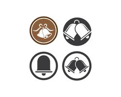 christmas bell illustration icon set vector