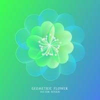 Abstract colorful geometric flower. vector