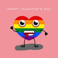 LGBT Happy Valentine's Day Card  vector