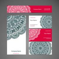 Business Cards and Identity set in ethnic style. Vintage decorative elements. vector