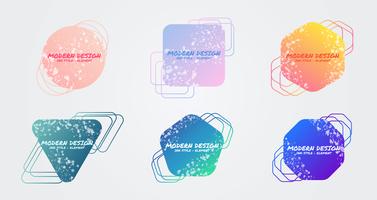 Set of  Colorful Geometric Elements  vector