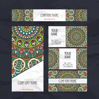 Business Cards and Identity Set in Ethnic Style. Vintage decorative elements.