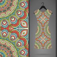 Seamless pattern with dress