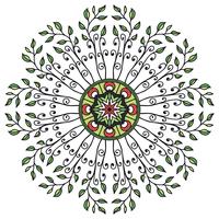 Mandala floral ornament in ethnic style vector