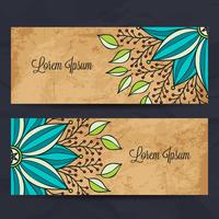 Long Business Cards. Vintage decorative elements. vector