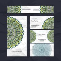 Set of Green Business Cards  vector
