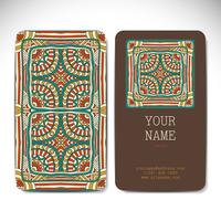 Business Cards in ethnic style. Vintage decorative elements. vector