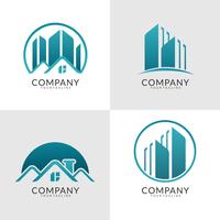 colección moderna de logos inmobiliarios vector
