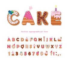 Cake cartoon font.