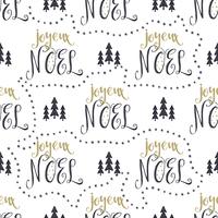 Hand drawn seamless pattern with Christmas design elements vector