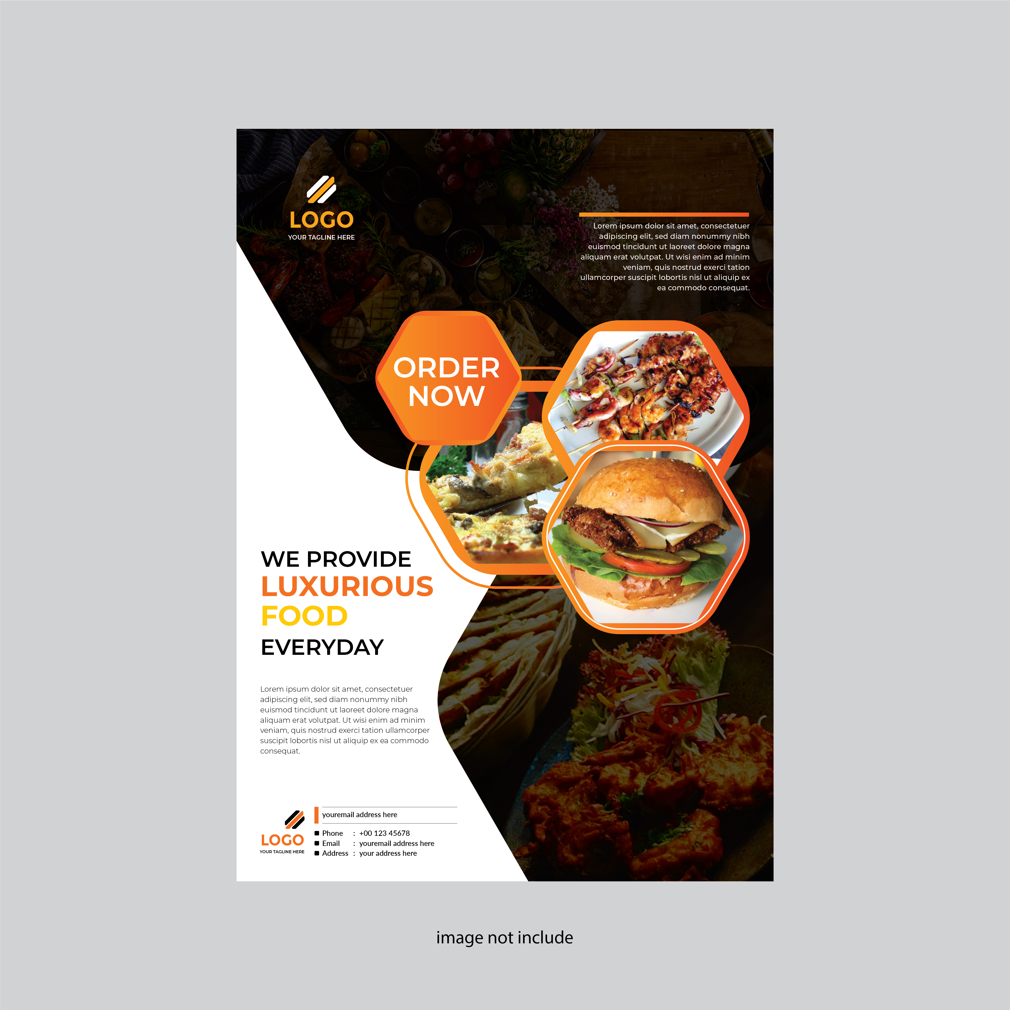 Restaurant Flyer Yellow And Black Modern Design Download Free Vectors Clipart Graphics Vector Art