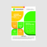 Business Flyer Design Orange and Green Color vector