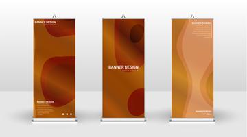 Vertical banner template wave design vector