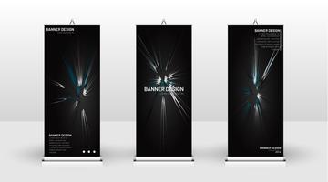 Black Vertical banner template  vector