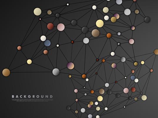 Abstract connecting CIRCLE and lines