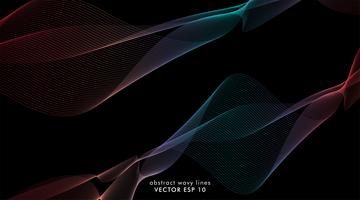 Colorful background  wave lines  vector