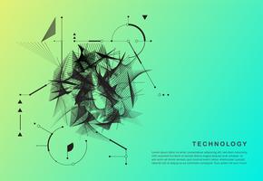 Cartel de movimiento de tecnología abstracta vector
