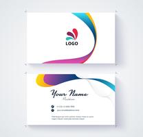 Business card template commercial vector