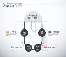 4 infografía de etiqueta de elección vector