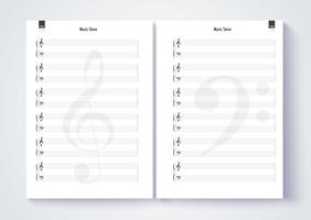 Music stave template vector