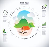 Travel and camping infographic diagram vector